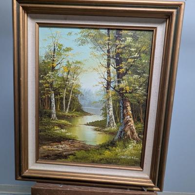 Landscape Oil Painting By Phillip Cantrell Approx 22 1/2" x 26 1/4"