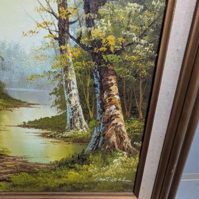 Landscape Oil Painting By Phillip Cantrell Approx 22 1/2" x 26 1/4"