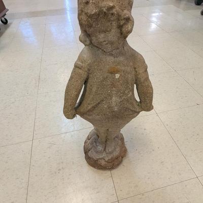 Garden Girl Concrete Statue