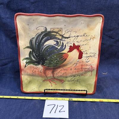 Susan Winget Rooster Plate