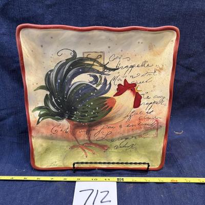Susan Winget Rooster Plate