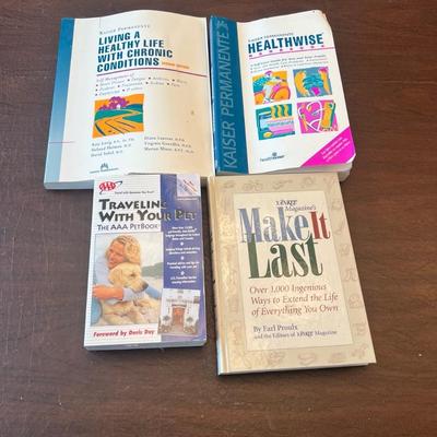 Sale Photo Thumbnail #88: Includes Living a Healthy Life with Chronic Conditions (2nd Edition, Kaiser Permanente), Kaiser Permanente Healthwise Handbook, AAA Traveling with Your Pet (with foreword by Doris Day), and Make It Last: Over 1,000 Ingenious Ways to Extend the Life of Eve
