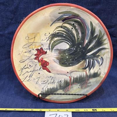 Susan Winget Le Rooster Plate