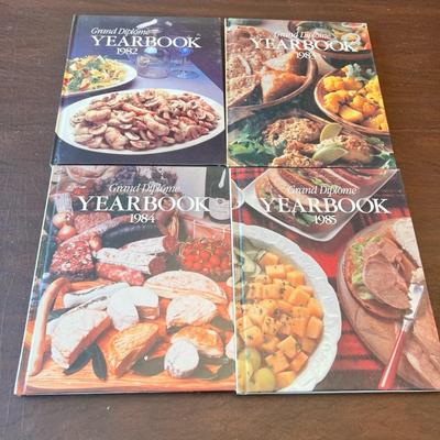 Sale Photo Thumbnail #89: Includes hardcover editions for 1982, 1983, 1984, and 1985. Each volume features full-color photography, seasonal menus, and classic French culinary techniques from the Grand Diplôme series. Great companion set for collectors of the Le Cordon Bleu/Weathe