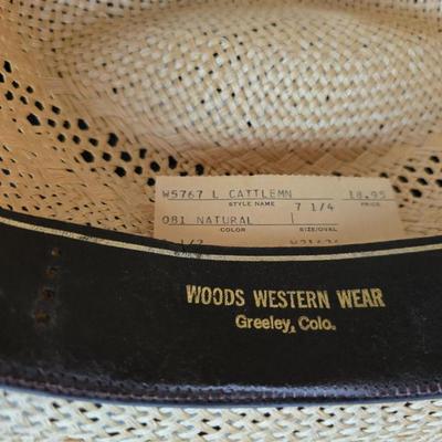 Resistol Straw Cowboy hat - 71/4 W5767 Cattlemen