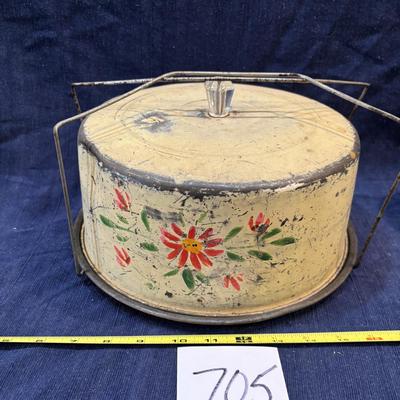 Vintage Carlton Metal Cake Carrier