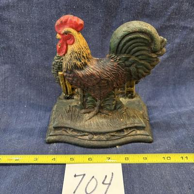 Cast Iron Rooster Door Stop