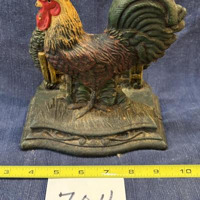 Cast Iron Rooster Door Stop