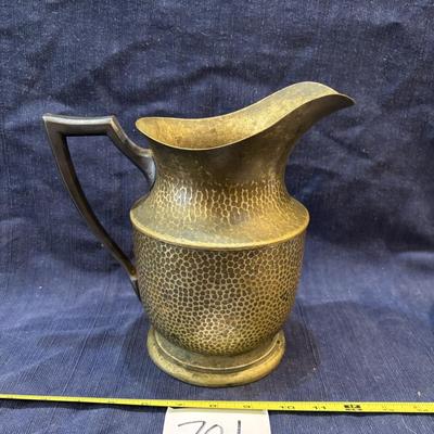 Hammered Metal Water Pitcher