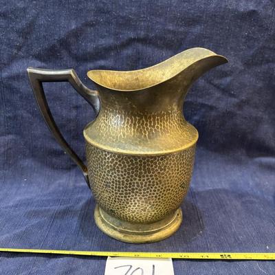 Hammered Metal Water Pitcher