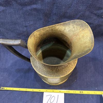 Hammered Metal Water Pitcher