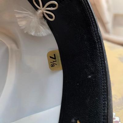 Vintage Knox New York Black Felt Fedora Hat Size 7 1/8 With Original Box