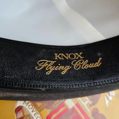 Vintage Knox New York Black Felt Fedora Hat Size 7 1/8 With Original Box