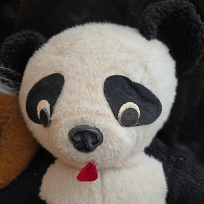 Vintage plush animals including Rushton - Daisy Belle Cow, with Rubber Face and Udders, 1975 Dakin Elbert the Bighorn sheep, Black &...