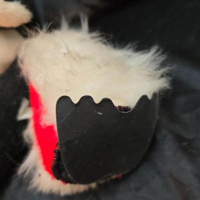 Vintage plush animals including Rushton - Daisy Belle Cow, with Rubber Face and Udders, 1975 Dakin Elbert the Bighorn sheep, Black &...