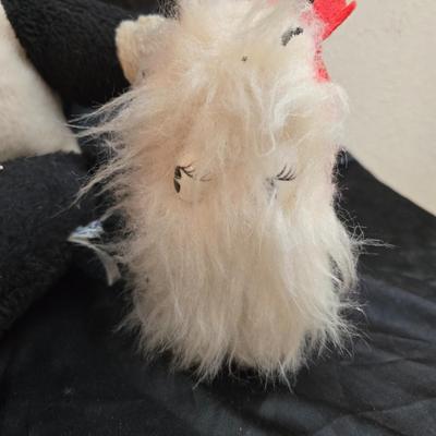 Vintage plush animals including Rushton - Daisy Belle Cow, with Rubber Face and Udders, 1975 Dakin Elbert the Bighorn sheep, Black &...