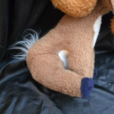 Vintage plush animals including Rushton - Daisy Belle Cow, with Rubber Face and Udders, 1975 Dakin Elbert the Bighorn sheep, Black &...