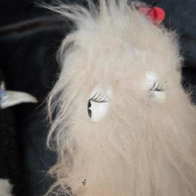 Vintage plush animals including Rushton - Daisy Belle Cow, with Rubber Face and Udders, 1975 Dakin Elbert the Bighorn sheep, Black &...