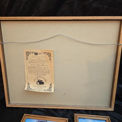 Collection of framed John Deere Tractor artwork