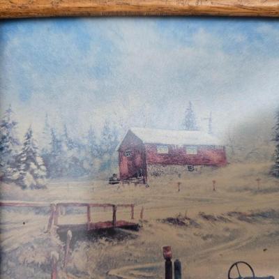 Collection of framed John Deere Tractor artwork