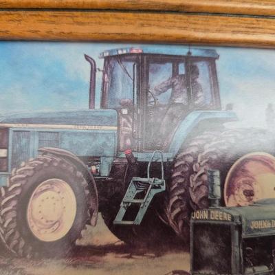 Collection of framed John Deere Tractor artwork
