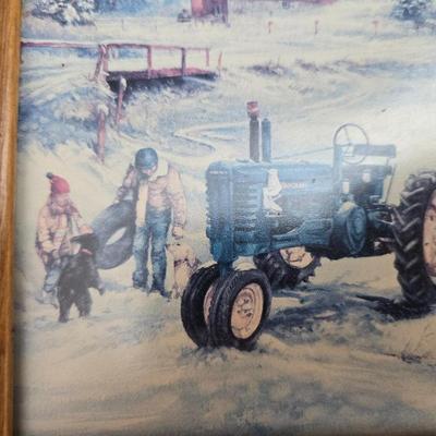 Collection of framed John Deere Tractor artwork