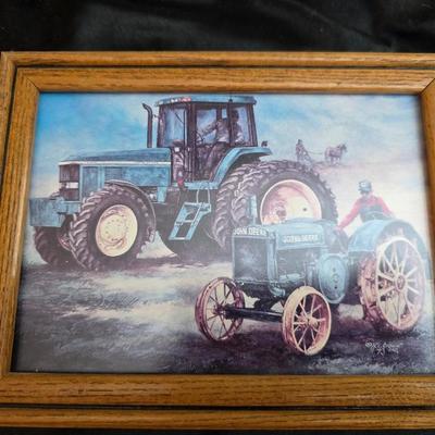 Collection of framed John Deere Tractor artwork
