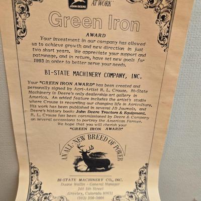 Collection of framed John Deere Tractor artwork