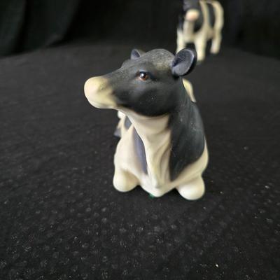 vintage Ceramic cow trivet - Santa Fe Art tile 6" "Cows" Arius trivet and two porcelain Holstiens