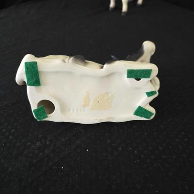 vintage Ceramic cow trivet - Santa Fe Art tile 6" "Cows" Arius trivet and two porcelain Holstiens