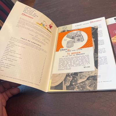 Sale Photo Thumbnail #99: Includes Osterizer Recipes for Every Day Cookery (1964, John Oster Manufacturing Co., with original insert and offer card), Microwaving with Nordic Ware recipe booklet, and DAK Breadmaker Cookbook & Guide. A charming set of appliance-specific cookbooks, p