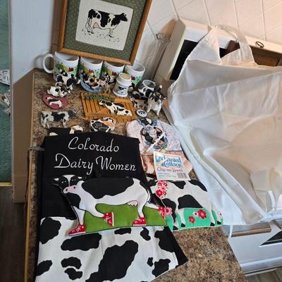 Holstien cow cattle collectibles - Kitchen themed Cow Decor!