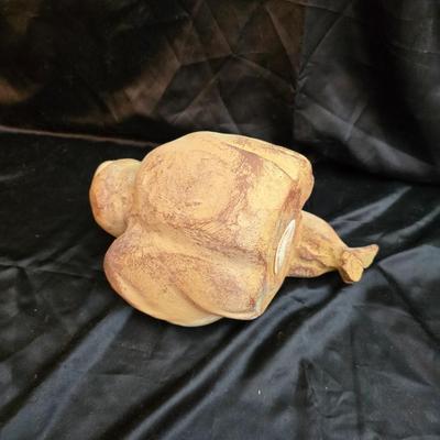 sitting cherub angel garden statue with two faux decorative garden stones