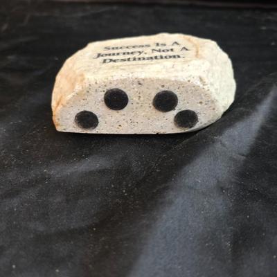 sitting cherub angel garden statue with two faux decorative garden stones