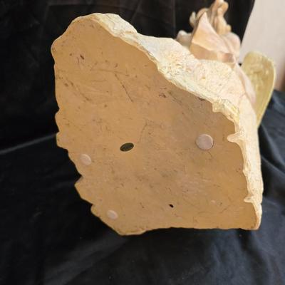 Large angel holding a seashell yard /garden or home art.