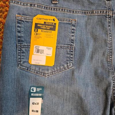 Brand new with tags! Carhartt Rugged Flex Relaxed Fit 5-Pocket Jeans in a light blue wash, size 42x30.
