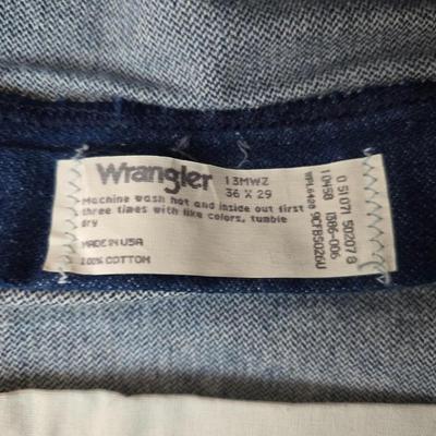 Two pairs of like new without tags Men's Wrangler Jeans size 36 x 29 and one pair 36 x 30