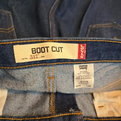 Two pairs of like new without tags Levis Jeans size 36 x 30 Red leather tag Levi's 517 bootcut jeans & Brown leather tag classic...