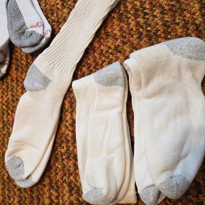 New pack of white Stafford Size Large t-shirts and a bunch of white socks - Some are new all are in excellent condition!