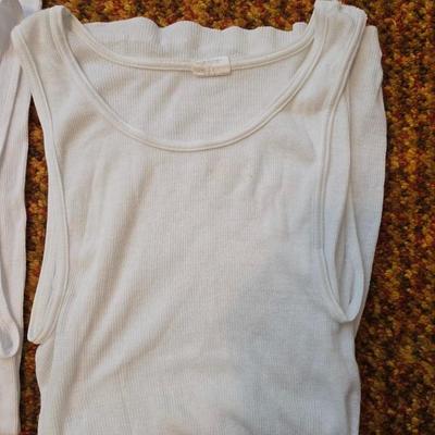 New pack of white Stafford Size Large t-shirts and a bunch of white socks - Some are new all are in excellent condition!