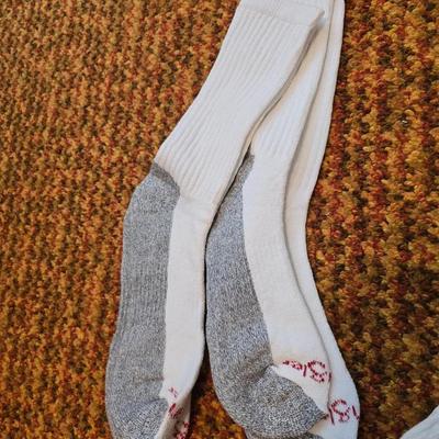 New pack of white Stafford Size Large t-shirts and a bunch of white socks - Some are new all are in excellent condition!