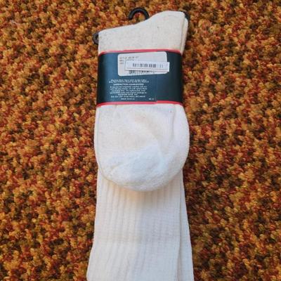 New pack of white Stafford Size Large t-shirts and a bunch of white socks - Some are new all are in excellent condition!