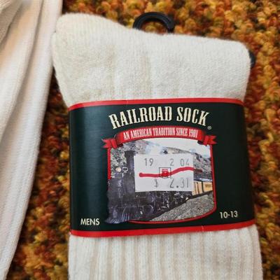 New pack of white Stafford Size Large t-shirts and a bunch of white socks - Some are new all are in excellent condition!