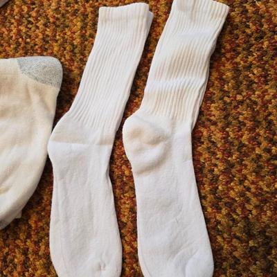 New pack of white Stafford Size Large t-shirts and a bunch of white socks - Some are new all are in excellent condition!