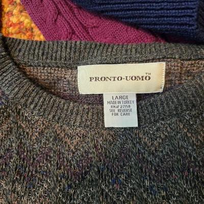 Selection of men's seaters size Large