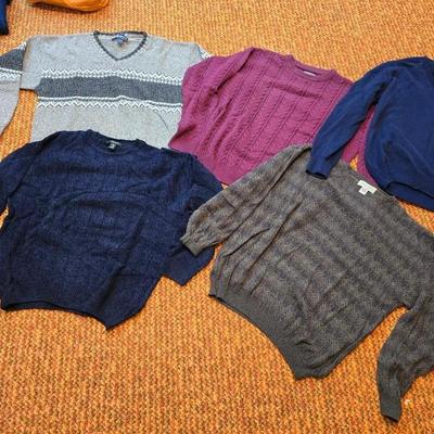 Selection of men's seaters size Large