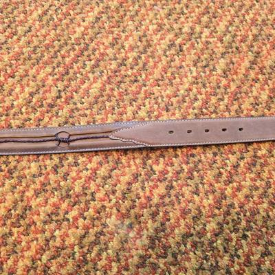 Brand new Justin style C10817 Size 40 bealt with barbed wire leather inlay and a brown Agland wallet