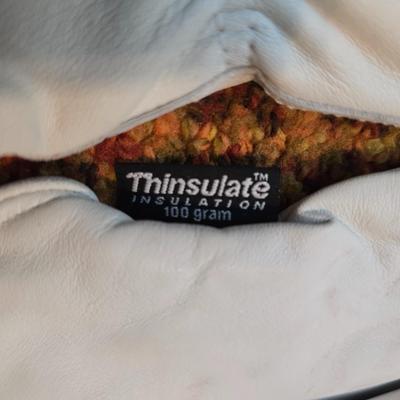 Three new pairs of Men's leather gloves - deerskin - Thinsulate - with an Agland bag