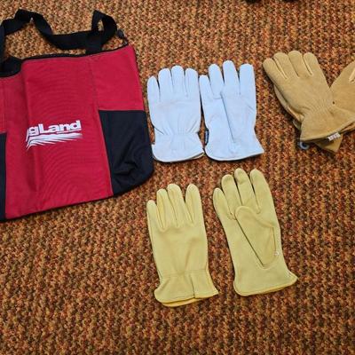 Three new pairs of Men's leather gloves - deerskin - Thinsulate - with an Agland bag
