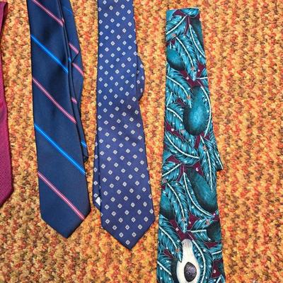 Collection of Men's neckties - Stafford - Wembley - Liberty & more with tie hanger